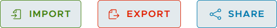 Import, Export & Share Buttons in the ViRelAy UI